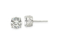 FJC Finejewelers 925 Sterling Silver Stud Polished CZ Circle Post Earrings 8 mm x 8 mm