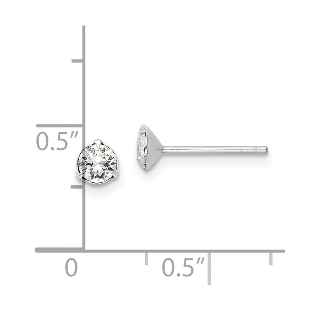 FJC Finejewelers 925 Sterling Silver Stud Crystal Post Earrings 4 mm
