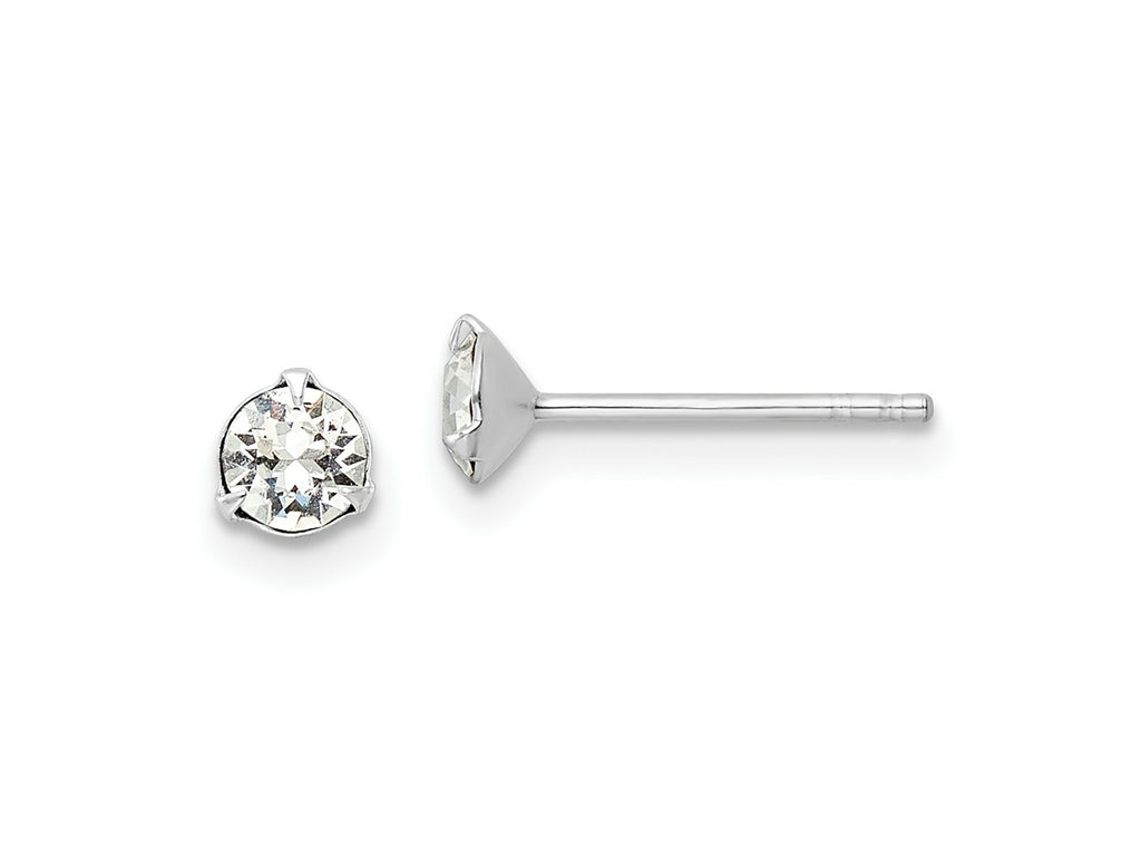 FJC Finejewelers 925 Sterling Silver Stud Crystal Post Earrings 4 mm