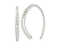 FJC Finejewelers 925 Sterling Silver Dangle Polished CZ Threader Earrings 20 x 2 mm