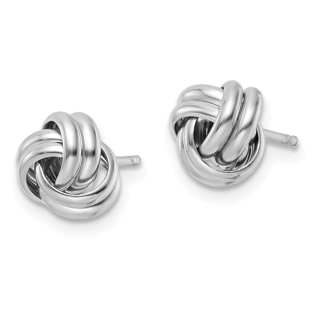 FJC Finejewelers 925 Sterling Silver Button Rhodium Plated Post Polished Love Knot Earrings 7 x 8 mm