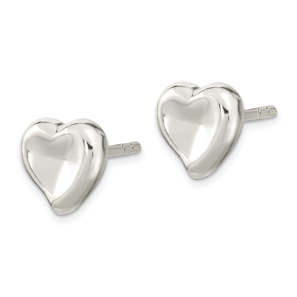 FJC Finejewelers 925 Sterling Silver Button Polished Puffed Heart Post Earrings 7 x 7 mm