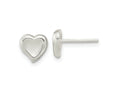 FJC Finejewelers 925 Sterling Silver Button Polished Puffed Heart Post Earrings 7 x 7 mm