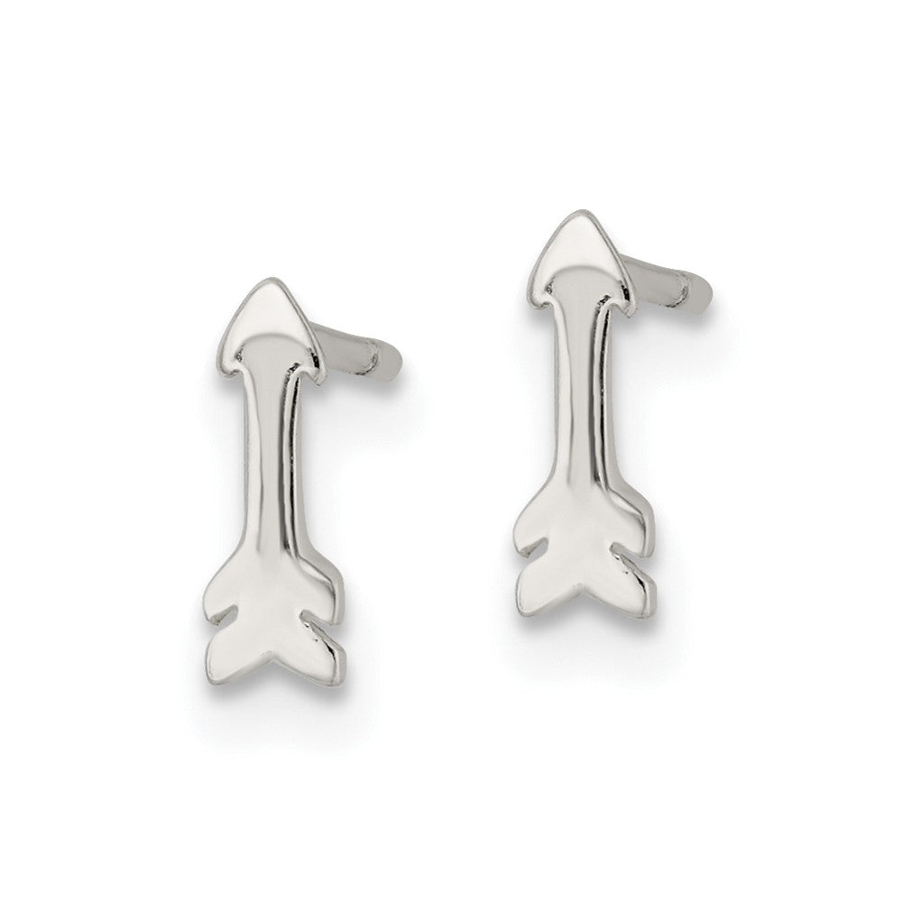 FJC Finejewelers 925 Sterling Silver Button Polished Tiny Arrow Post Earrings 8 x 2 mm