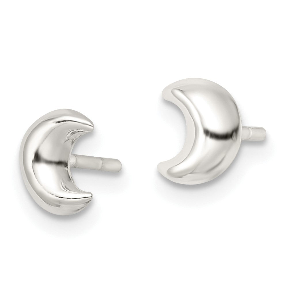 FJC Finejewelers 925 Sterling Silver Button Polished Crescent Moon Post Earrings 6 x 6 mm