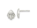 FJC Finejewelers 925 Sterling Silver Button Polished Shell Post Earrings 7 x 6 mm