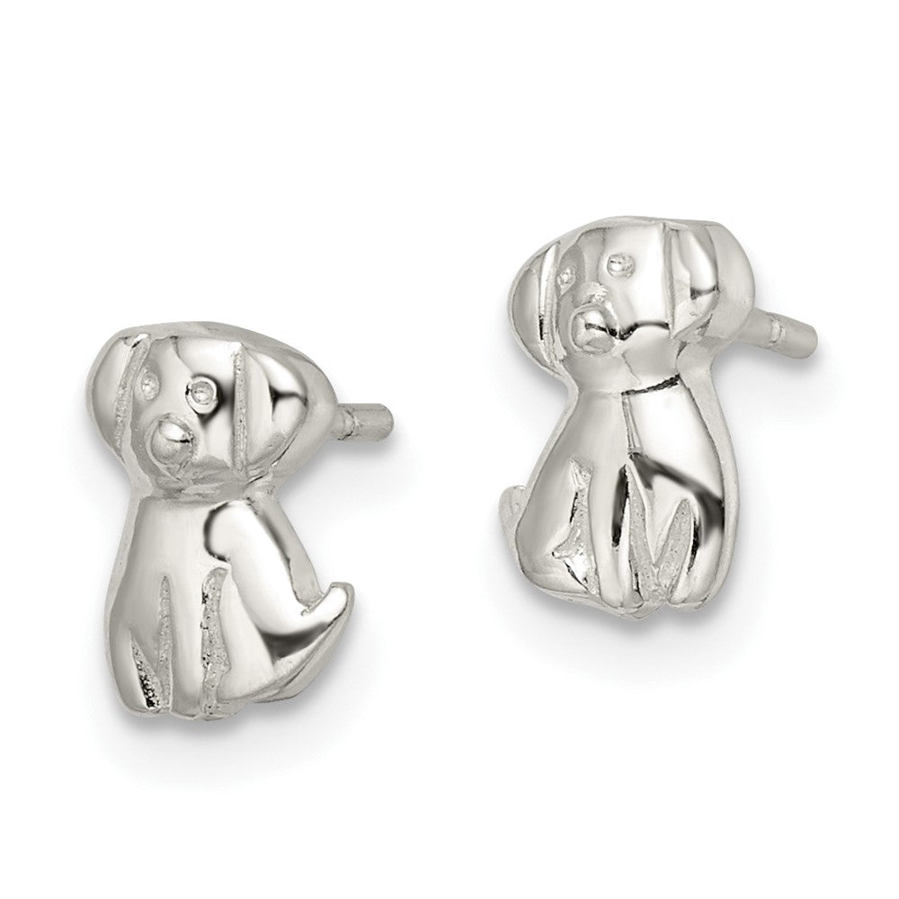 FJC Finejewelers 925 Sterling Silver Button Polished Puppy Post Earrings 8 x 6 mm