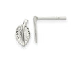 FJC Finejewelers 925 Sterling Silver Button Polished Tiny Leaf Post Earrings 9 x 4 mm