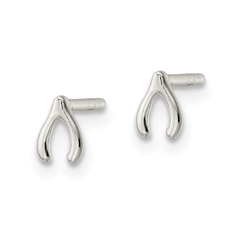 FJC Finejewelers 925 Sterling Silver Button Polished Wish Bone Post Earrings 5 x 3 mm