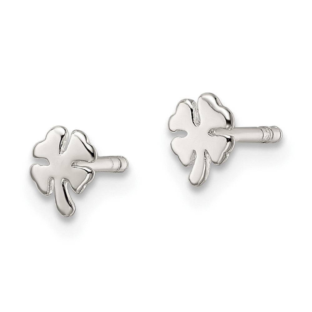FJC Finejewelers 925 Sterling Silver Button Polished 4 Leaf Clover Post Earrings 5 x 3 mm