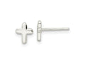 FJC Finejewelers 925 Sterling Silver Button Polished Latin Cross Post Earrings 7 x 6 mm