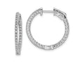 FJC Finejewelers 925 Sterling Silver Rhodium Plated CZ In and Out Round Hoop Earrings 23 x 23 mm