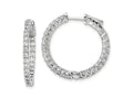FJC Finejewelers 925 Sterling Silver Rhodium Plated CZ In and Out Round Hoop Earrings 26 x 26 mm