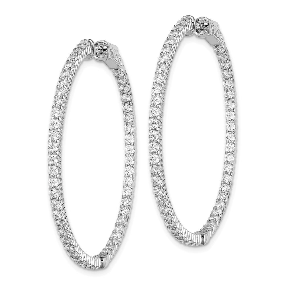 FJC Finejewelers 925 Sterling Silver Rhodium Plated CZ In and Out Round Hoop Earrings 43 x 43 mm