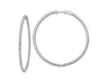 FJC Finejewelers 925 Sterling Silver Rhodium Plated CZ In and Out Round Hinged Hoop Earrings 52 x 51 mm
