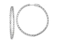 FJC Finejewelers 925 Sterling Silver Rhodium Plated CZ In and Out Hinged Hoop Earrings 50 x 49 mm