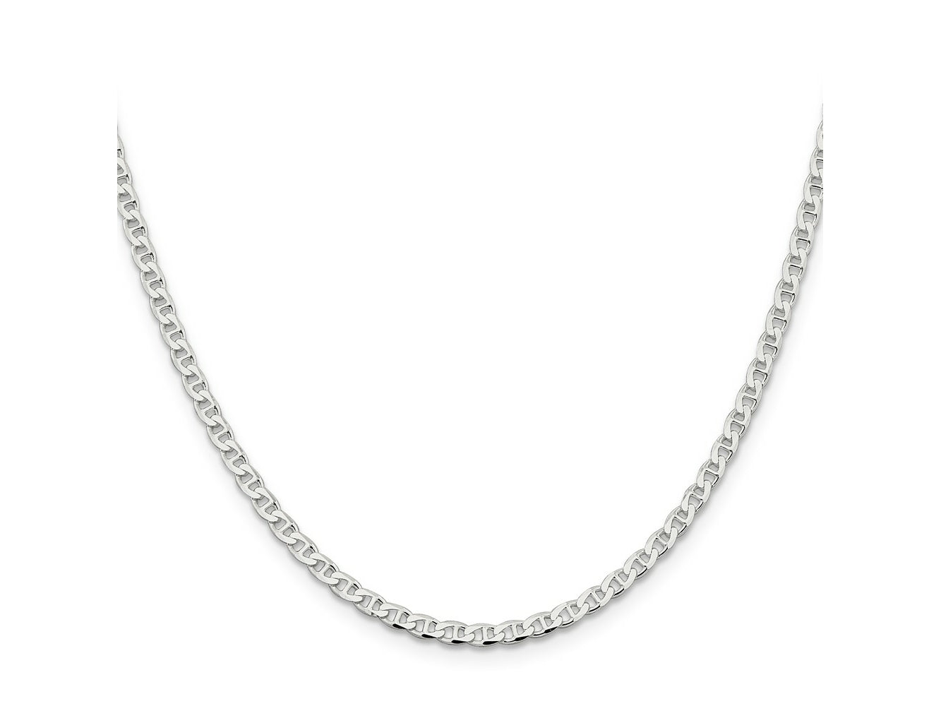 FJC Finejewelers 925 Sterling Silver Flat Cuban Anchor Chain 26 Inches x 3.15 mm