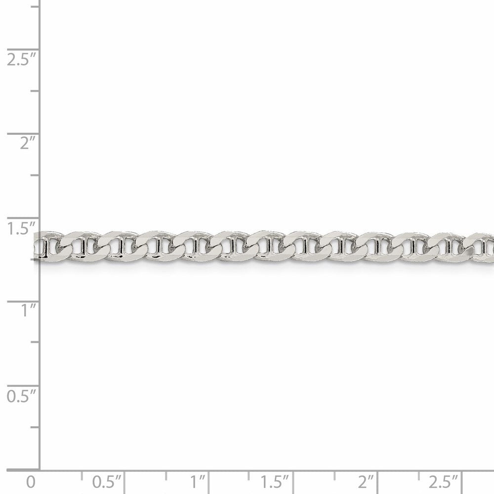 FJC Finejewelers 925 Sterling Silver Flat Cuban Anchor Chain 26 Inches x 4.65 mm