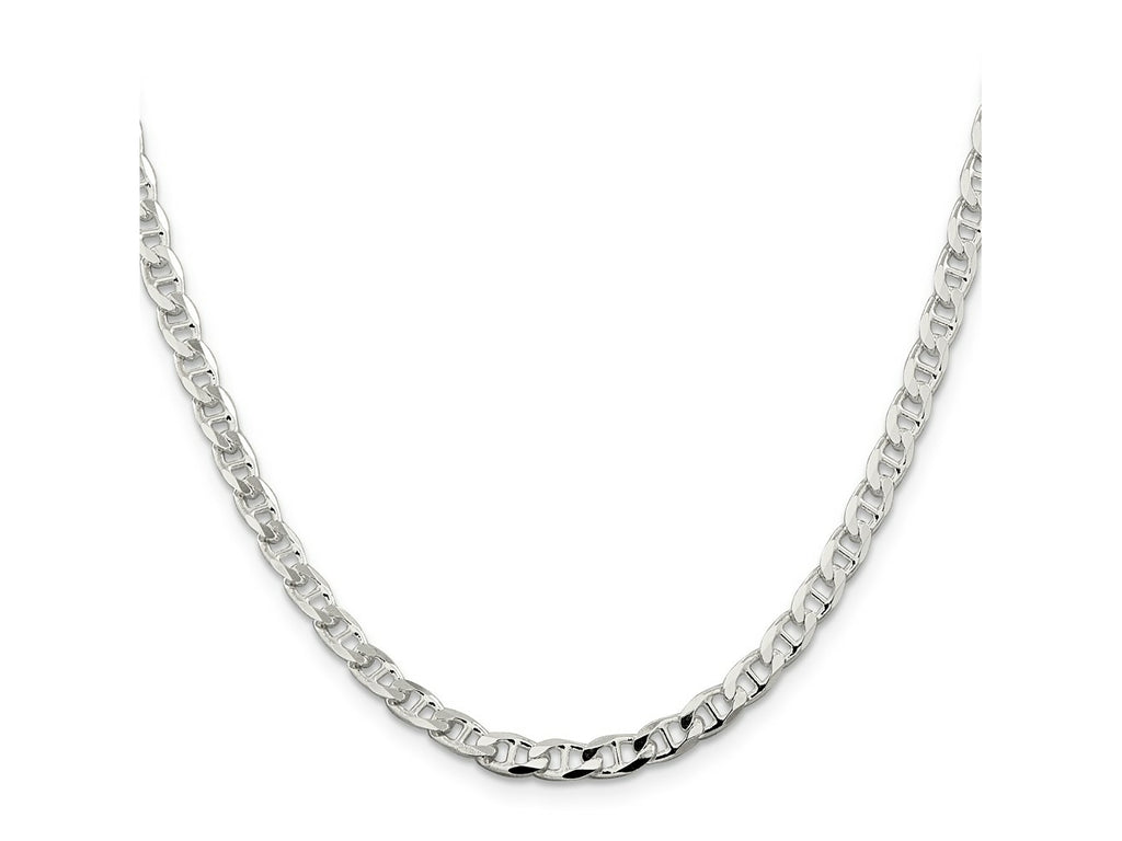 FJC Finejewelers 925 Sterling Silver Flat Cuban Anchor Chain 26 Inches x 4.65 mm