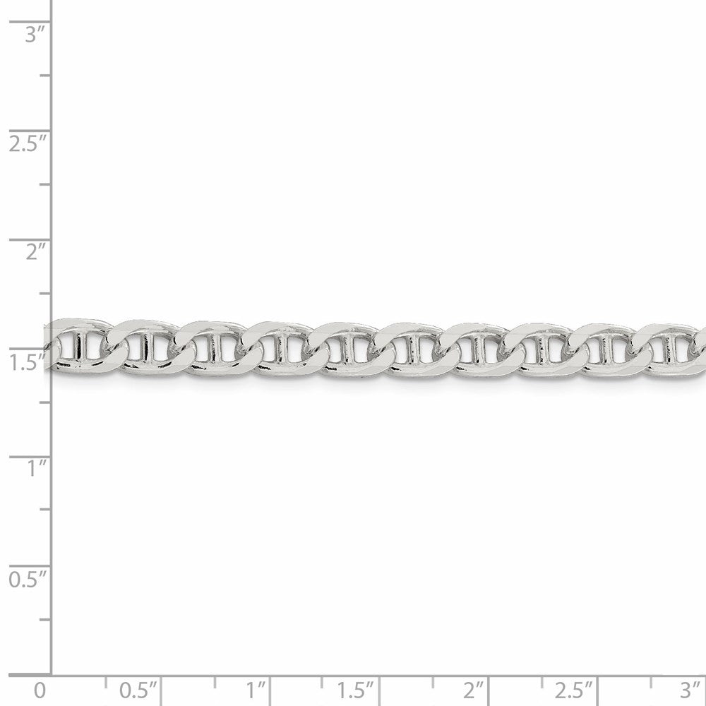 FJC Finejewelers 925 Sterling Silver Flat Cuban Anchor Bracelet Chain 9 Inches x 6.5 mm