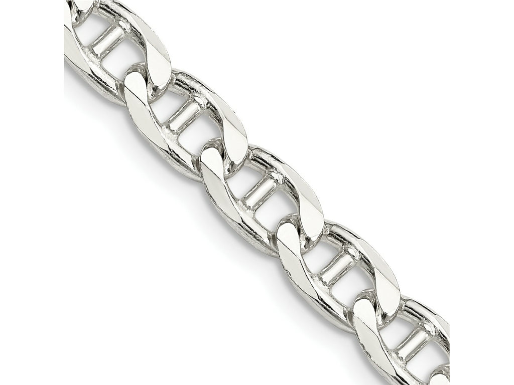 FJC Finejewelers 925 Sterling Silver Flat Cuban Anchor Bracelet Chain 9 Inches x 6.5 mm
