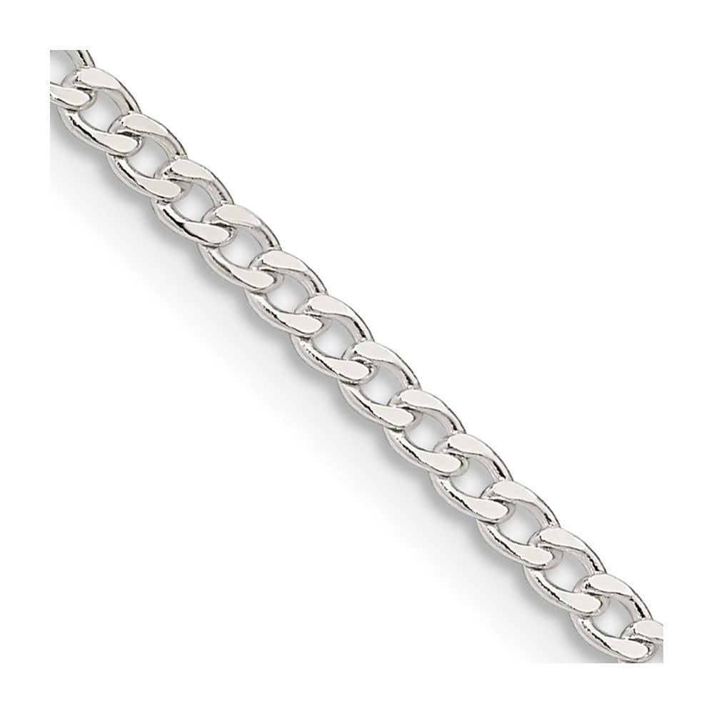 FJC Finejewelers 925 Sterling Silver Beveled Curb Chain 20 Inches x 2.3 mm