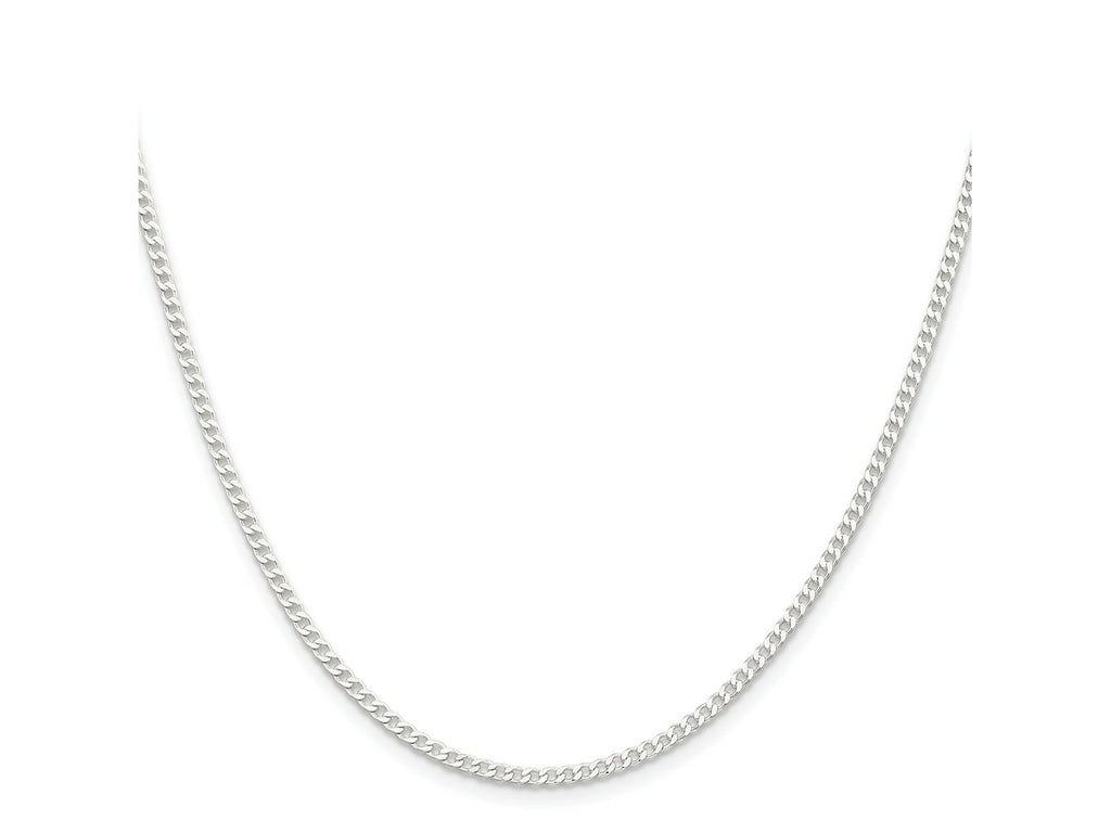 FJC Finejewelers 925 Sterling Silver Beveled Curb Chain 30 Inches x 2.3 mm