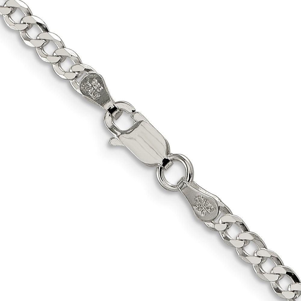 FJC Finejewelers 925 Sterling Silver Beveled Curb Chain 26 Inches x 3.2 mm