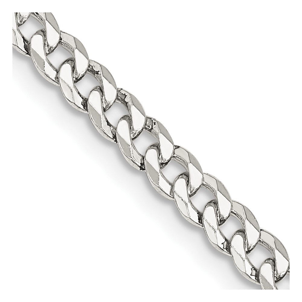 FJC Finejewelers 925 Sterling Silver Beveled Curb Chain 28 Inches x 4 mm