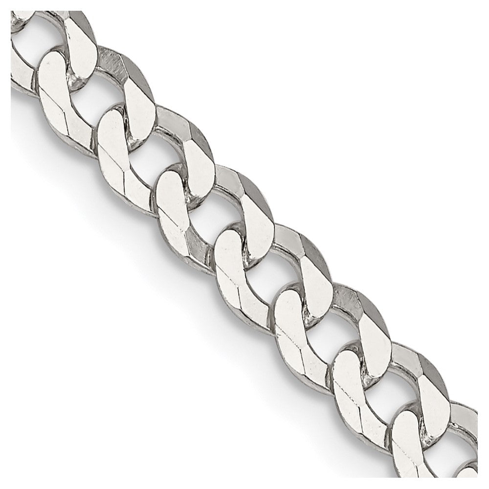 FJC Finejewelers 925 Sterling Silver Beveled Curb Chain 24 Inches x 5 mm