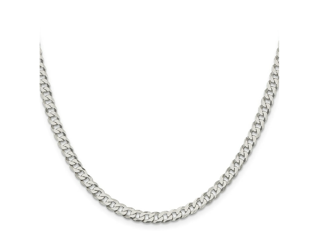 FJC Finejewelers 925 Sterling Silver Beveled Curb Chain 24 Inches x 5 mm