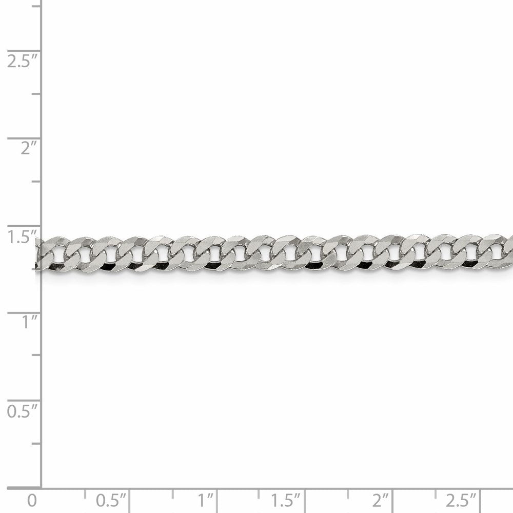 FJC Finejewelers 925 Sterling Silver Beveled Curb Chain 26 Inches x 5 mm