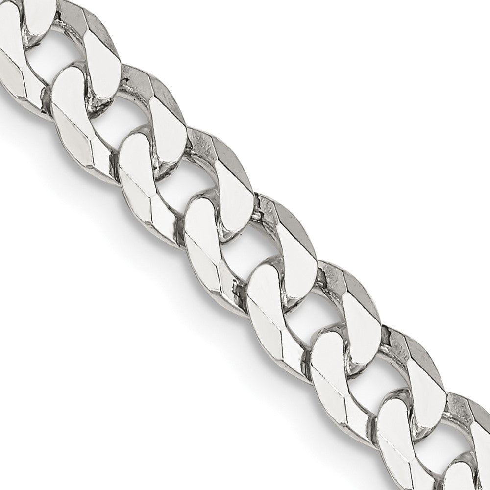 FJC Finejewelers 925 Sterling Silver Beveled Curb Chain 20 Inches x 6 mm