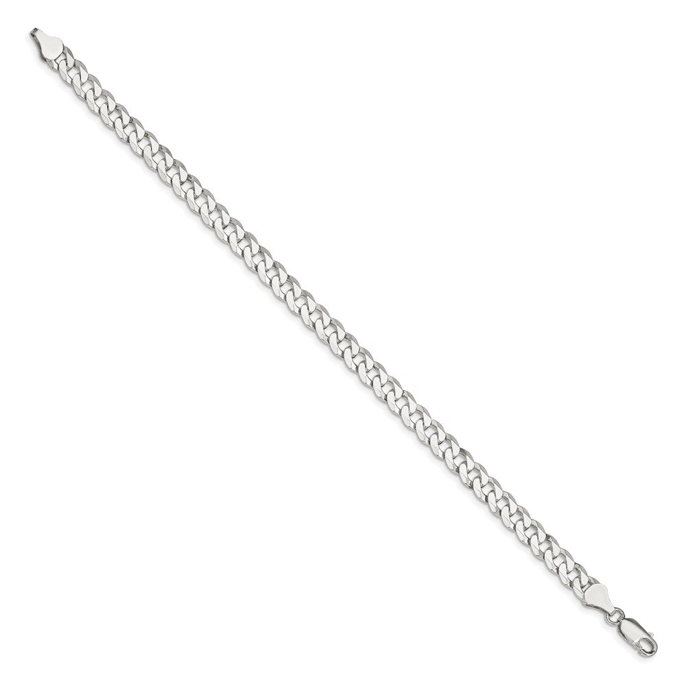 FJC Finejewelers 925 Sterling Silver Beveled Curb Bracelet Chain 8 Inches x 6 mm