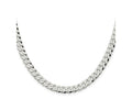FJC Finejewelers 925 Sterling Silver Beveled Curb Chain 28 Inches x 7 mm