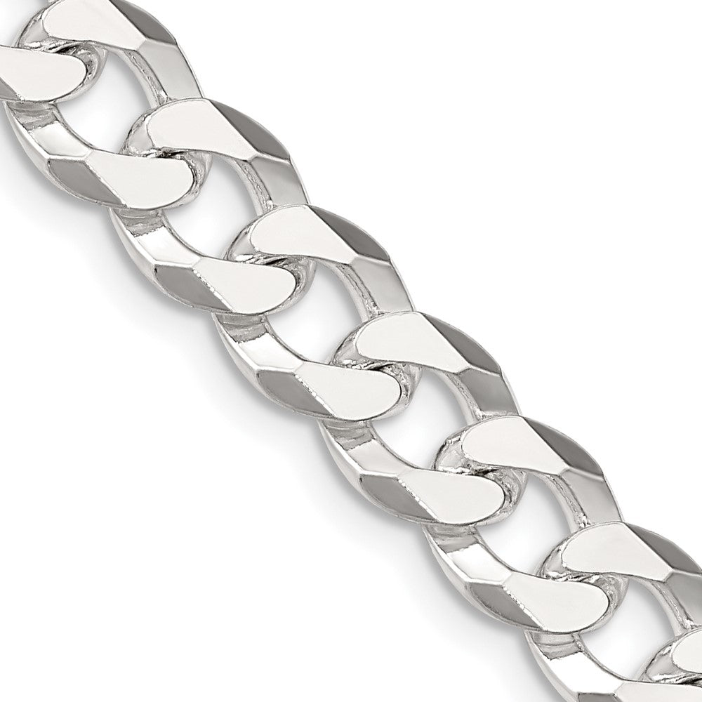 FJC Finejewelers 925 Sterling Silver Beveled Curb Chain 24 Inches x 8.5 mm