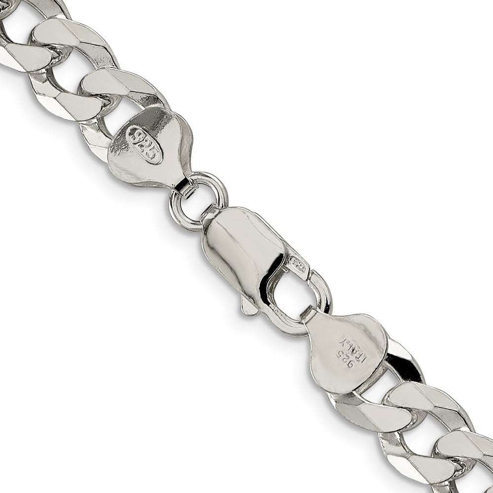 FJC Finejewelers 925 Sterling Silver Beveled Curb Bracelet Chain 7 Inches x 8.5 mm