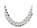 FJC Finejewelers 925 Sterling Silver Beveled Curb Chain 24 Inches x 12.3 mm