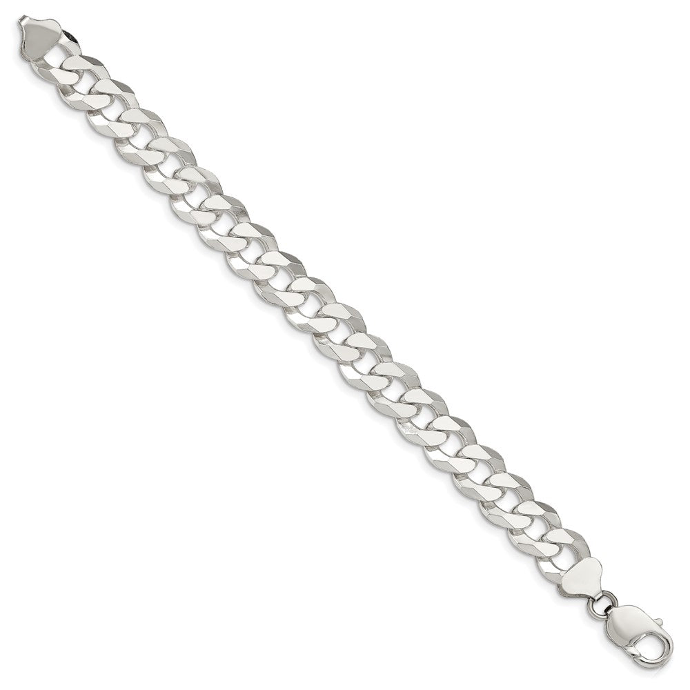 FJC Finejewelers 925 Sterling Silver Beveled Curb Bracelet Chain 8 Inches x 12.3 mm