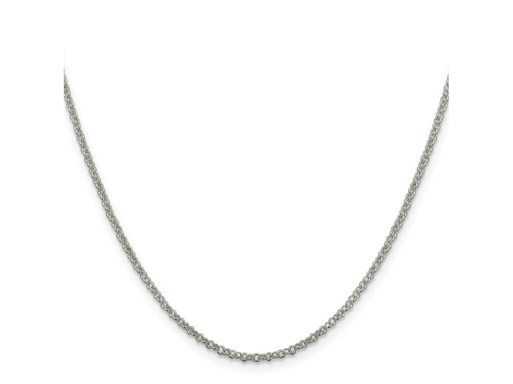 FJC Finejewelers 925 Sterling Silver Rolo Chain 28 Inches x 2 mm