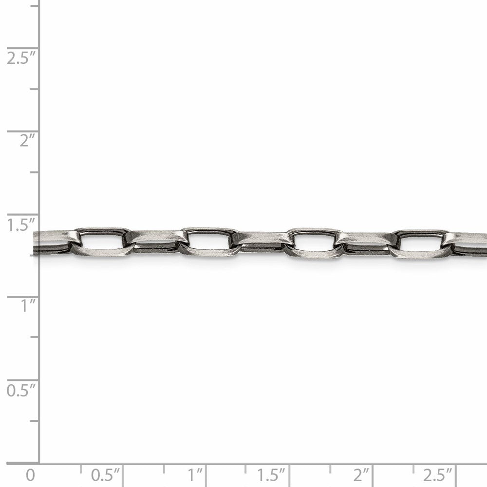 FJC Finejewelers 925 Sterling Silver Antiqued Elongated Open Link Chain 24 Inches x 4.8 mm