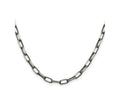 FJC Finejewelers 925 Sterling Silver Antiqued Elongated Open Link Chain 24 Inches x 4.8 mm