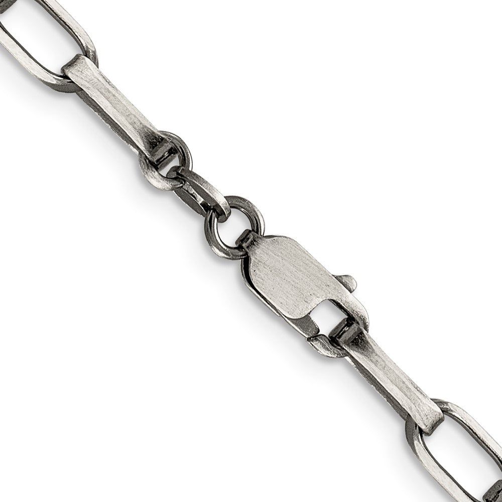FJC Finejewelers 925 Sterling Silver Antiqued Elongated Open Link Chain 26 Inches x 4.8 mm