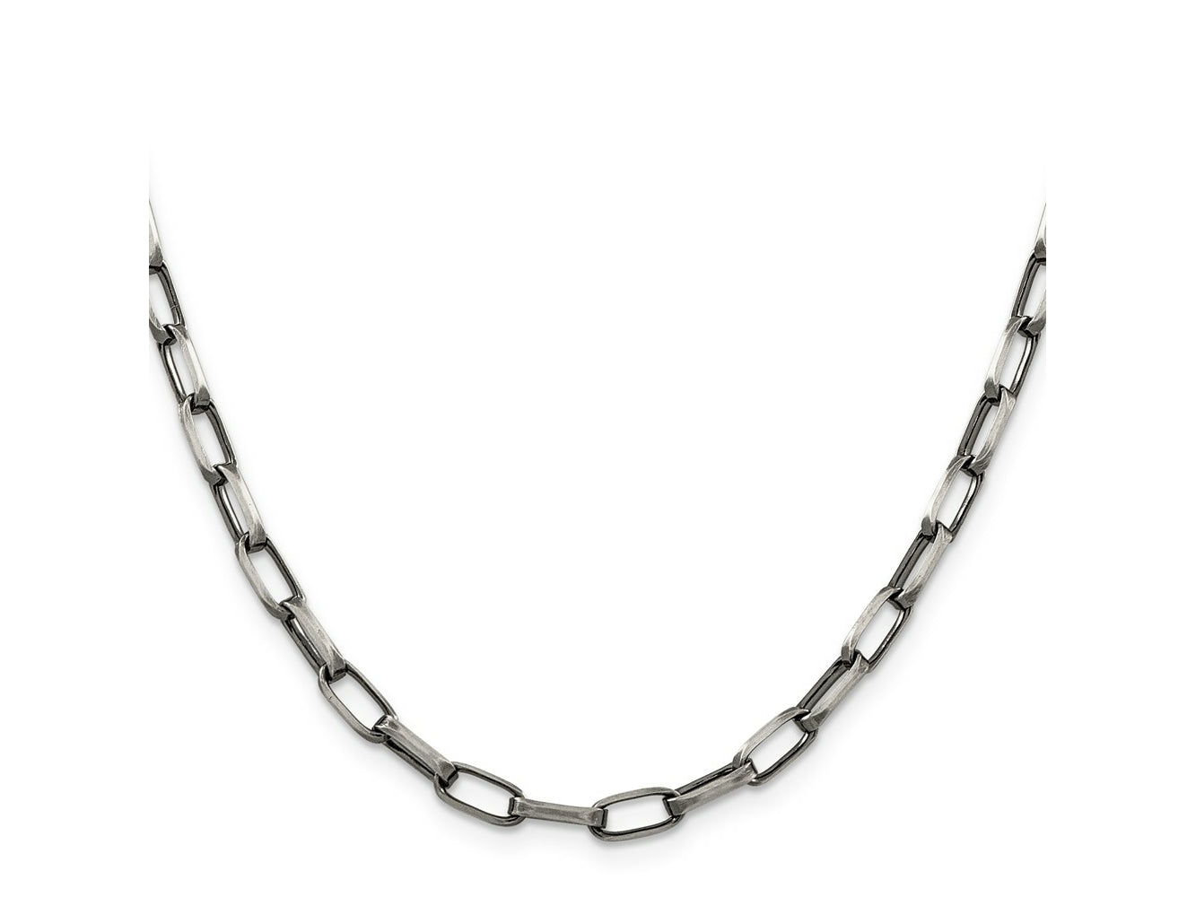 FJC Finejewelers 925 Sterling Silver Antiqued Elongated Open Link Bracelet Chain 8.5 Inches x 4.8 mm