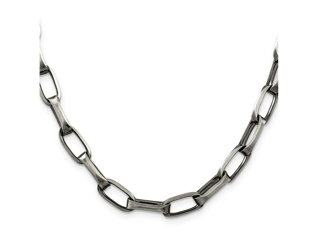 FJC Finejewelers 925 Sterling Silver Antiqued Elongated Open Link Chain 22 Inches x 8 mm
