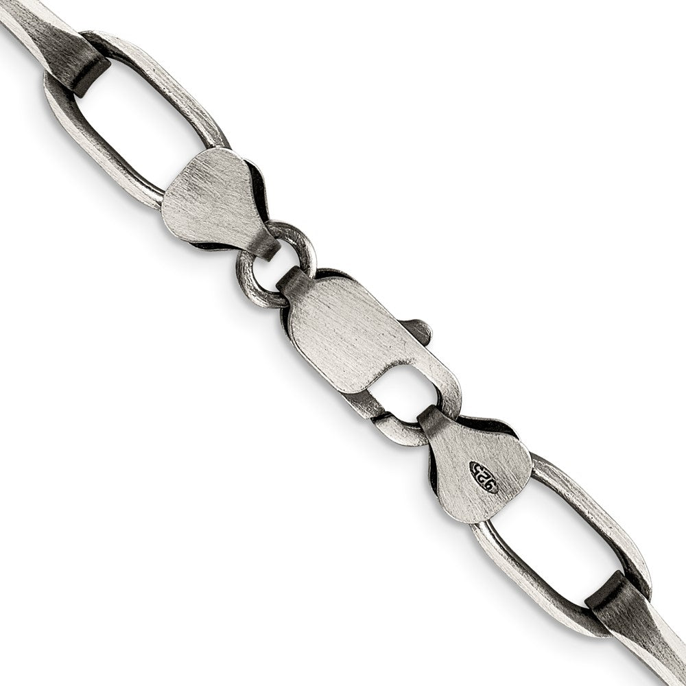 FJC Finejewelers 925 Sterling Silver Antiqued Elongated Open Link Chain 24 Inches x 8 mm