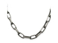 FJC Finejewelers 925 Sterling Silver Antiqued Elongated Open Link Chain 24 Inches x 8 mm
