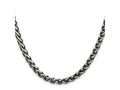 FJC Finejewelers 925 Sterling Silver Antiqued Round Spiga Chain 22 Inches x 6 mm