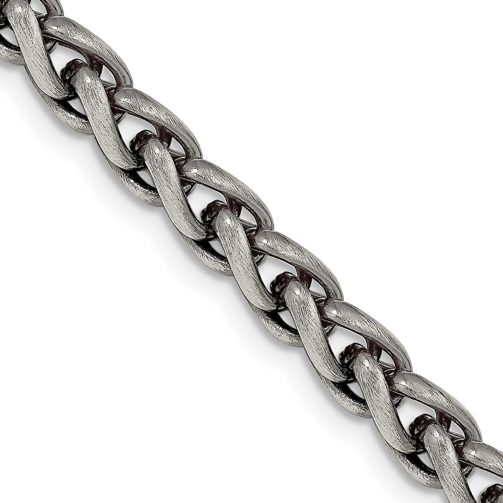 FJC Finejewelers 925 Sterling Silver Antiqued Round Spiga Chain 24 Inches x 6 mm