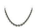 FJC Finejewelers 925 Sterling Silver Cable Antiqued Elongated Open Link Chain 24 Inches x 5.6 mm